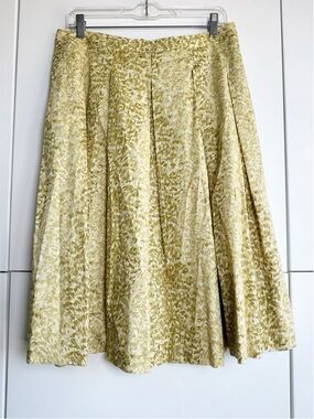 Talbots Spring Green Full A Line Skirt Size 8 NWT Cotton Coquette Cottagecore